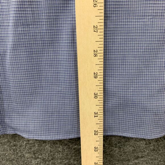 Hugo Boss Shirt Mens 17.5 Slim Fit Blue Easy Iron Dress Shirt Flip Cuff Koey NEW - Picture 11 of 13